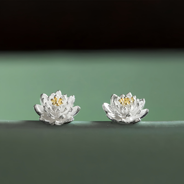 925 Sterling Silver Earrings, 18K Gold-Plated Copper, Healing Earrings- EclatDoré