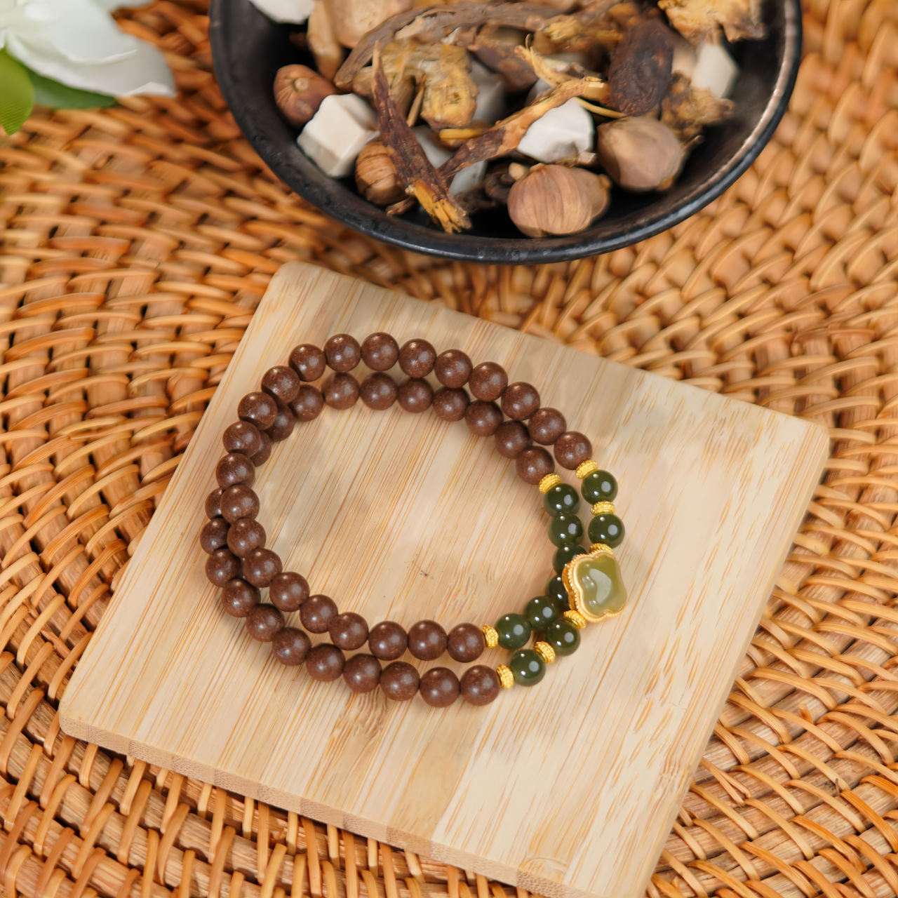 Chinese Herbal Healing Beads Bracelet - Wellness & Inner Balance- EclatDoré
