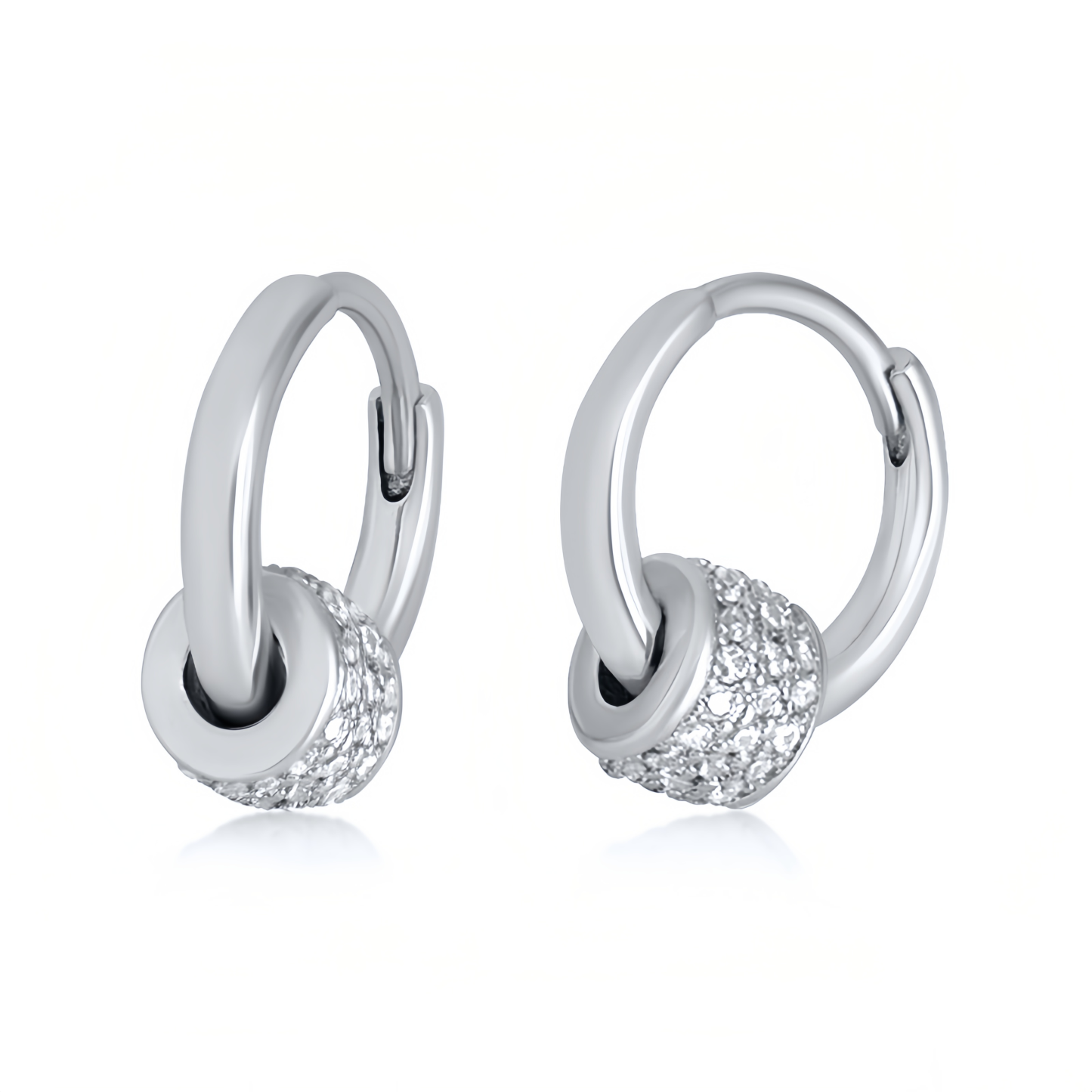 Agate Beaded Hoop Earrings - Detachable Drop Earrings, Colored Gemstone Jewelry- EclatDoré