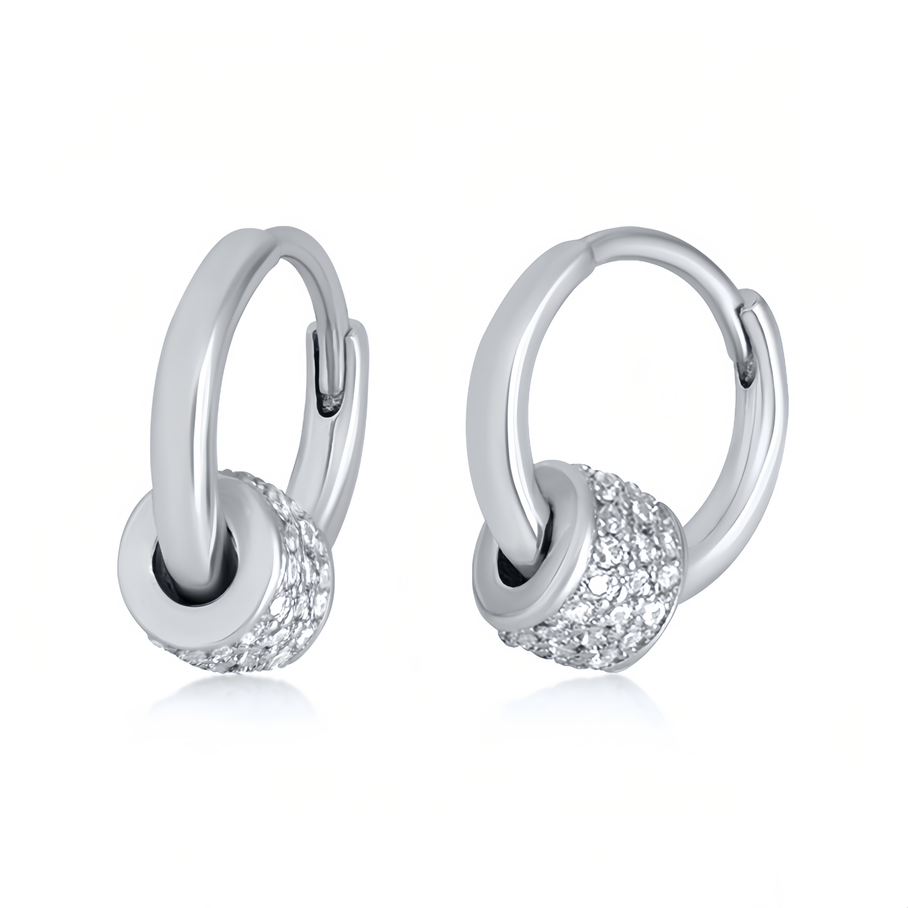 Agate Beaded Hoop Earrings - Detachable Drop Earrings, Colored Gemstone Jewelry- EclatDoré