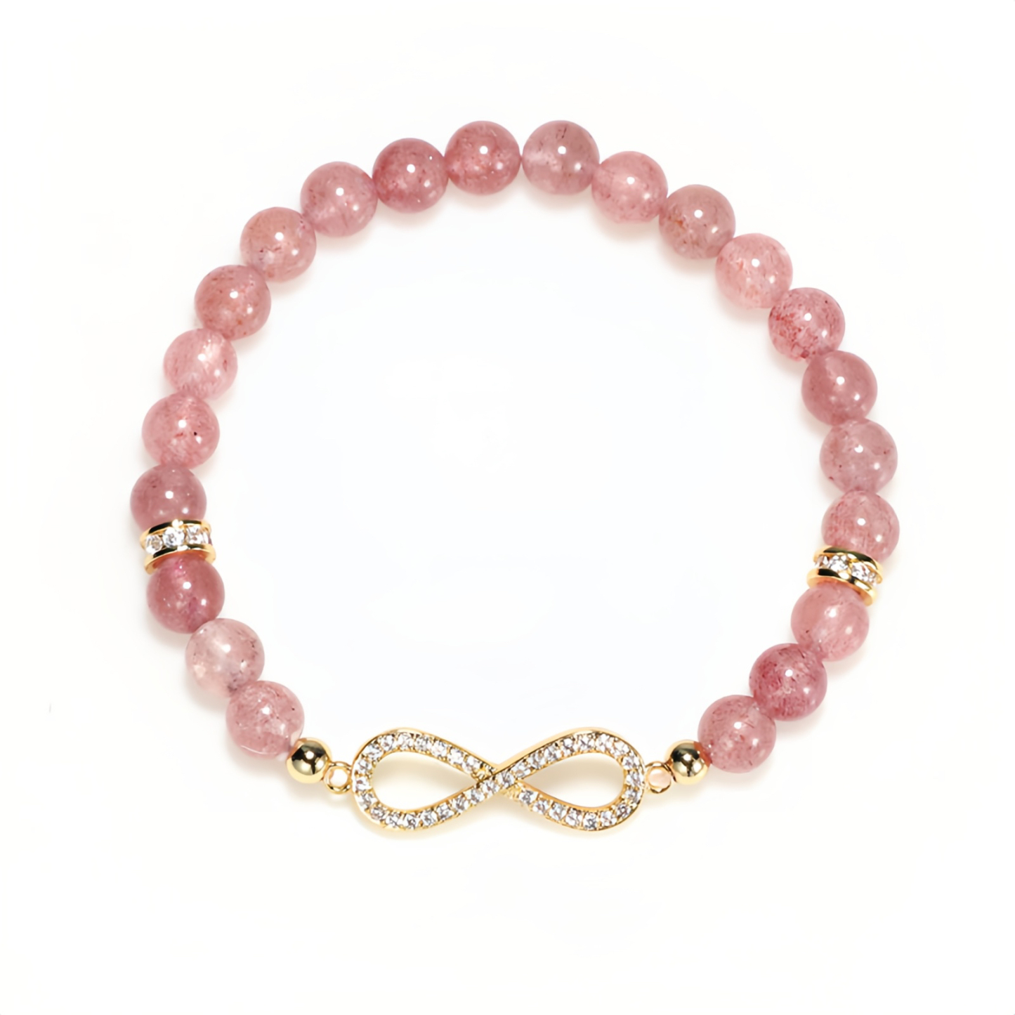 Natural Strawberry Quartz Positive Energy Healing Bracelet