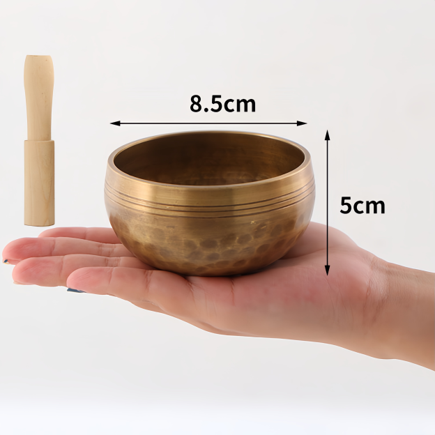 Handmade Authentic Tibetan Singing Bowl Set for Energy Healing & Mindfulness Meditation- EclatDoré