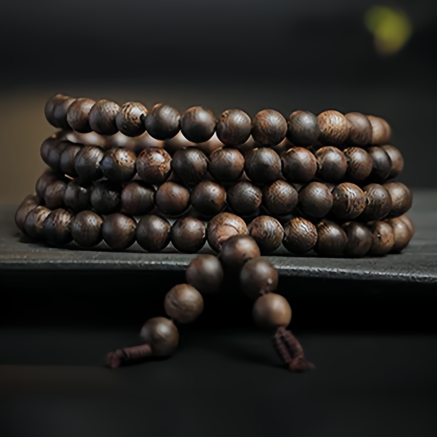 108 Mala Beads Agarwood Peace Strength Calm Bracelet- EclatDoré