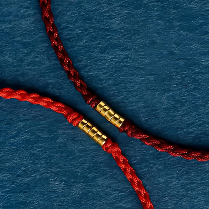 S925 Sterling Silver Lucky Gold Beads Braided Anklet Bracelet for Women - Adjustable Handmade Charm Jewelry- EclatDoré