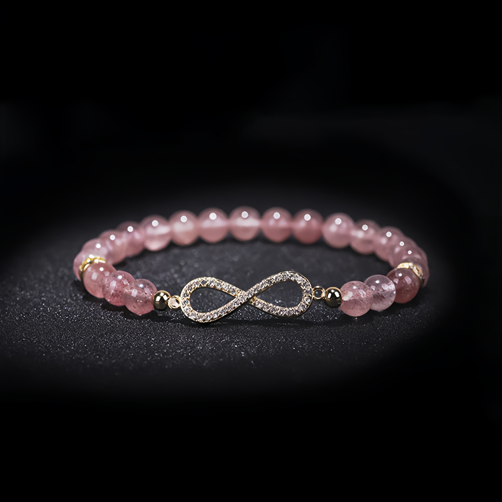 Natural Strawberry Quartz Positive Energy Healing Bracelet
