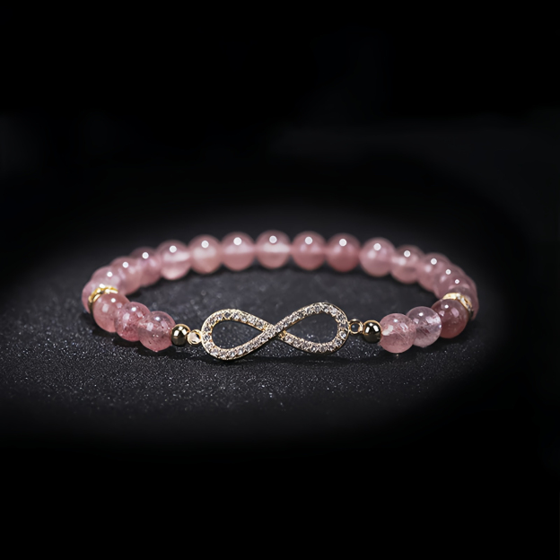 Natural Strawberry Quartz Positive Energy Healing Bracelet