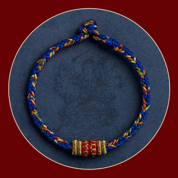 Handmade Chinese Zodiac Natal Buddha Luck Strength Braided String Bracelet -  2025's Top Trend- EclatDoré