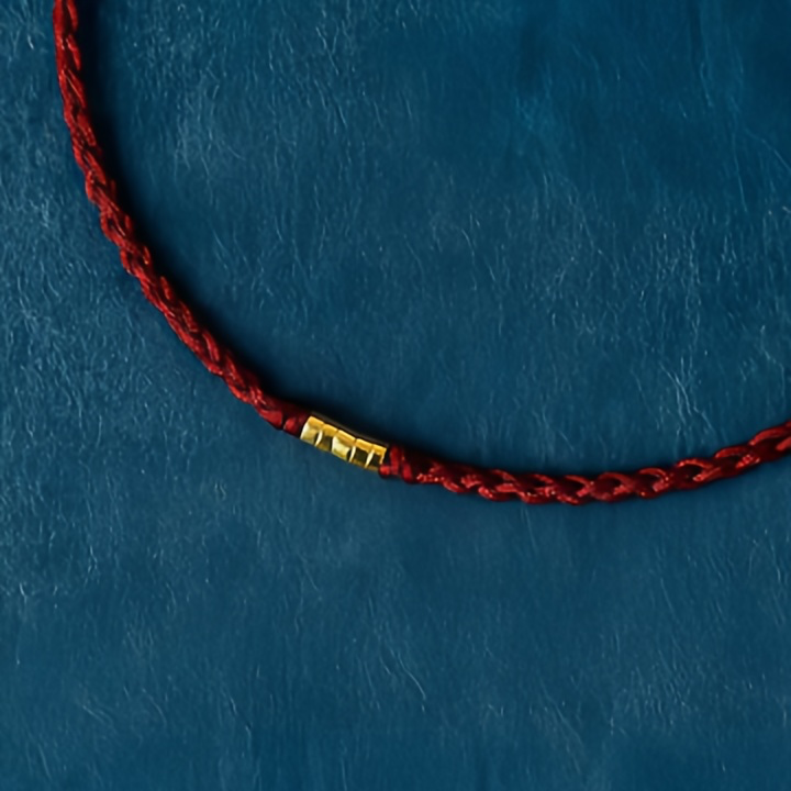 S925 Sterling Silver Lucky Gold Beads Braided Anklet Bracelet for Women - Adjustable Handmade Charm Jewelry- EclatDoré