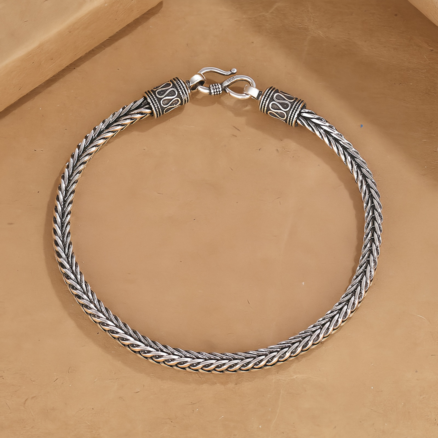 Vintage Dragon Keel Braided Twisted Design Wealth Buckle Bracelet