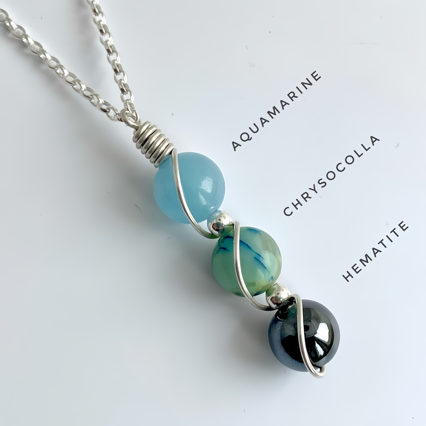 925 Sterling Silver Zodiac Natural Crystal Healing Pendant Necklace with Handwoven Design- EclatDoré