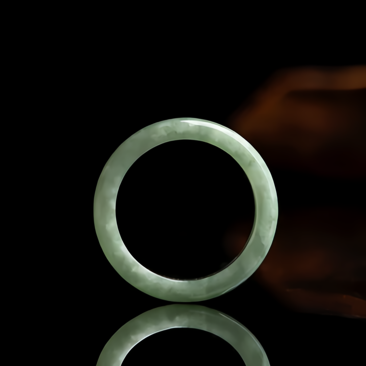 Natural Jade Wealth Ring Adjustable Feng Shui Jewelry - Handcrafted Gemstone Fengshui Ring for Women- EclatDoré