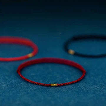 S925 Sterling Silver Lucky Gold Beads Braided Anklet Bracelet for Women - Adjustable Handmade Charm Jewelry- EclatDoré