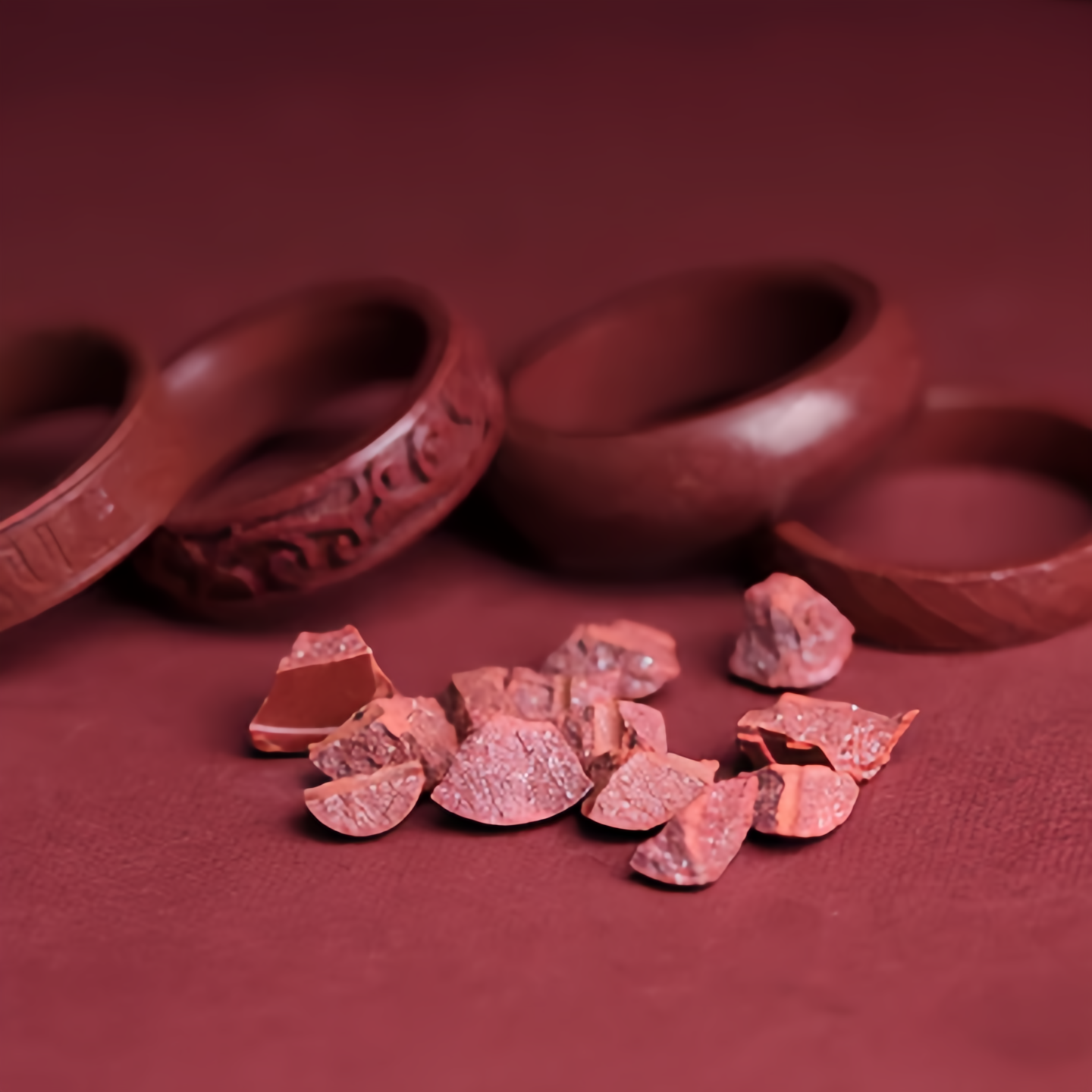 Handmade Cinnabar Om Mani Padme Hum Six Syllable True Words Cloud Pattern Buddhist Symbol Jewelry Ring for Men Women- EclatDoré