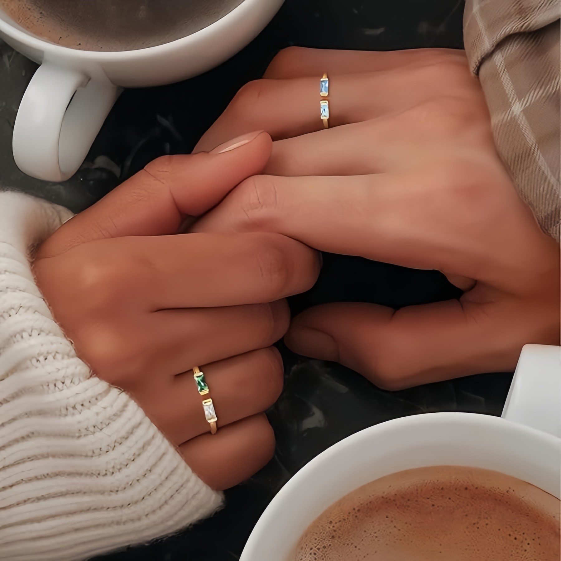 Birthstone Ring by ｜Best Friend Gift ｜ Anniversary Gift ｜ Adjustable Personalized Gemstone Ring- EclatDoré