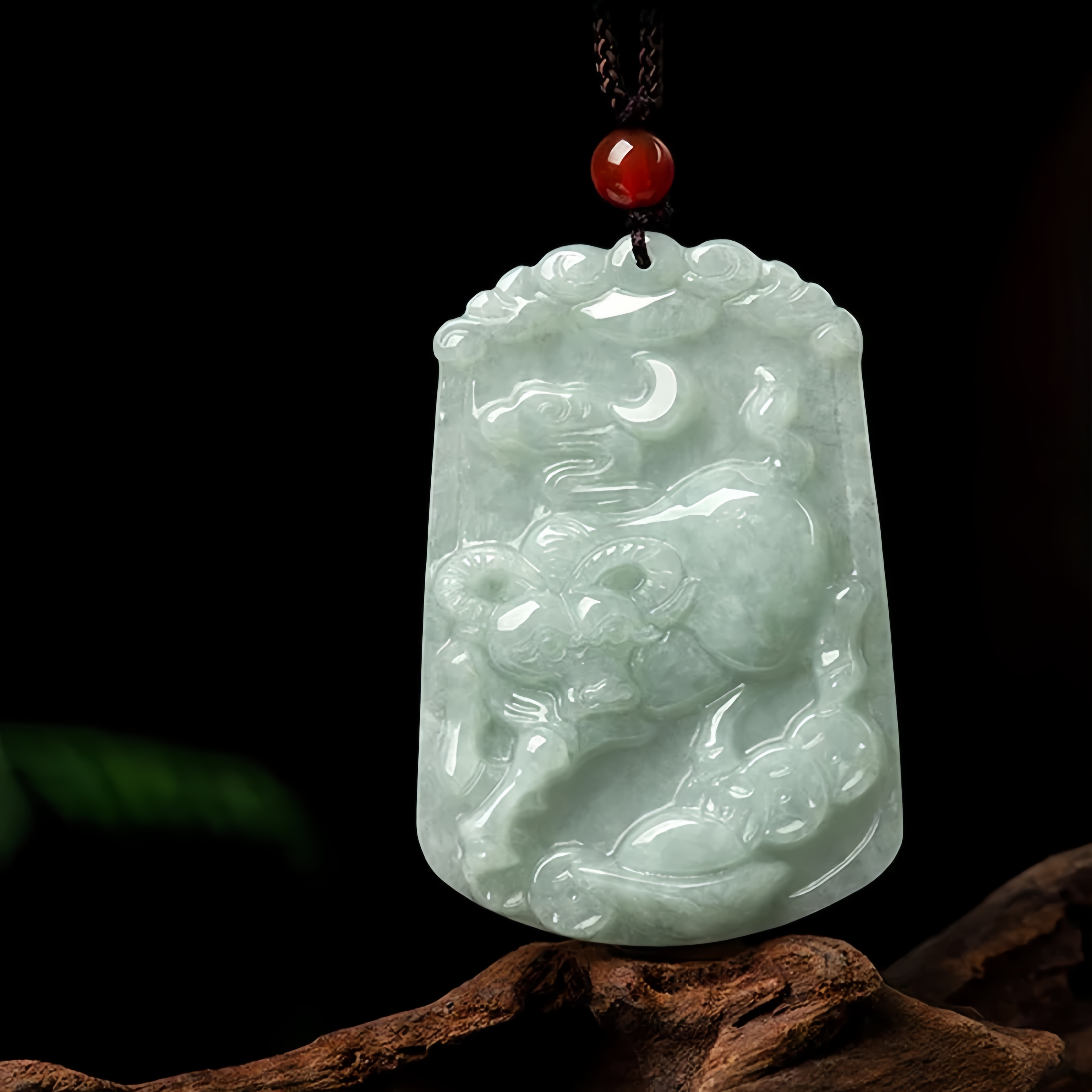 Handmade Natural Jade 12 Chinese Zodiac Abundance Amulet Pendant Necklace- EclatDoré