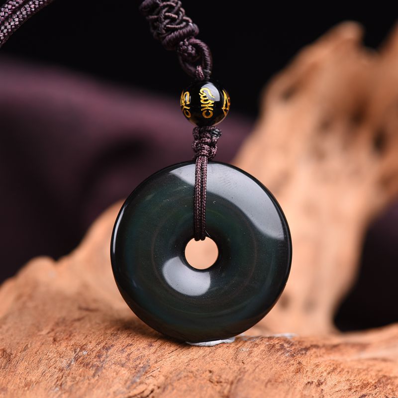 Buddhism Obsidian Energy Protection Pendant- EclatDoré