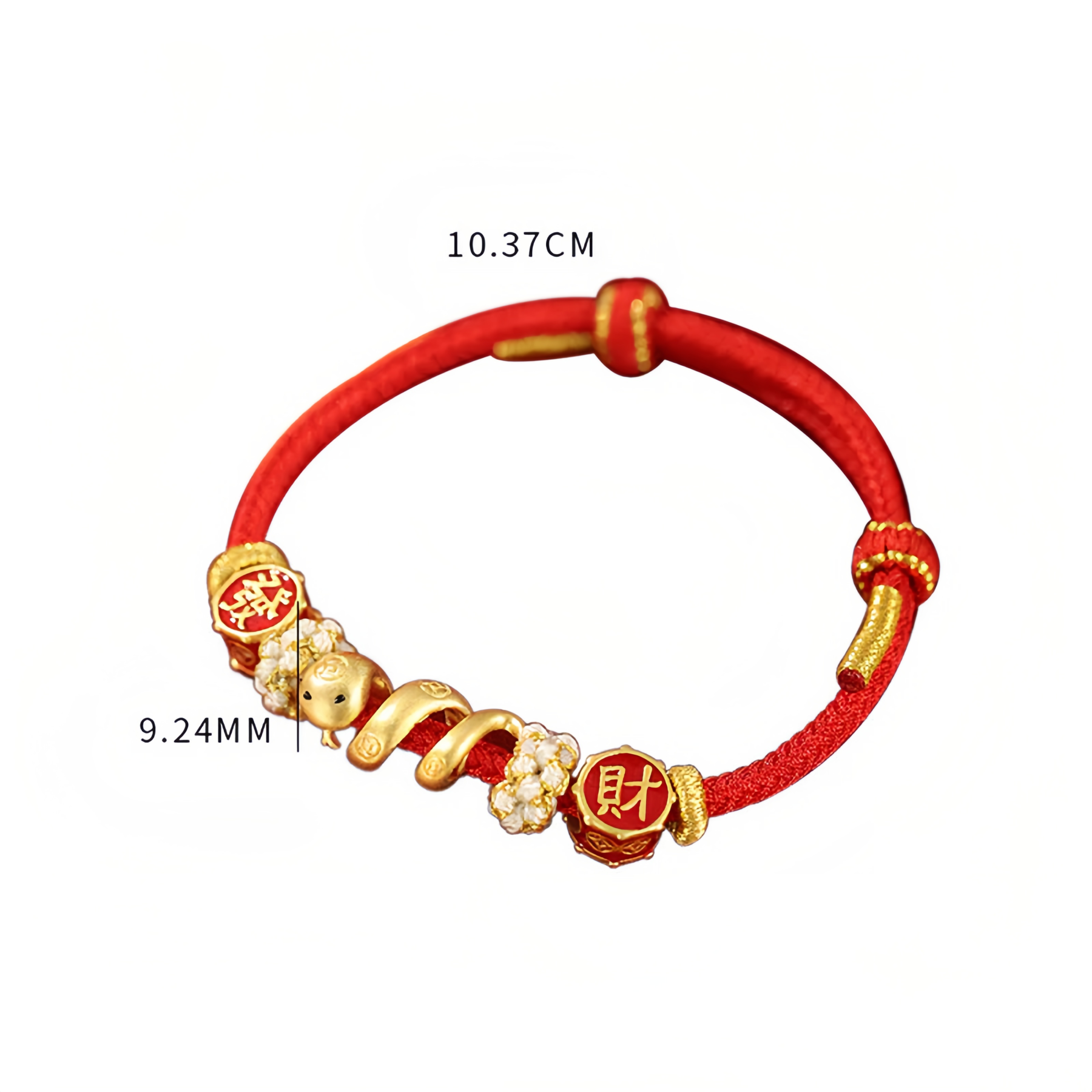 925 Sterling Silver Year Of The Snake Golden Snake Luck  Prosperous Bracelet Necklace Pendant- EclatDoré