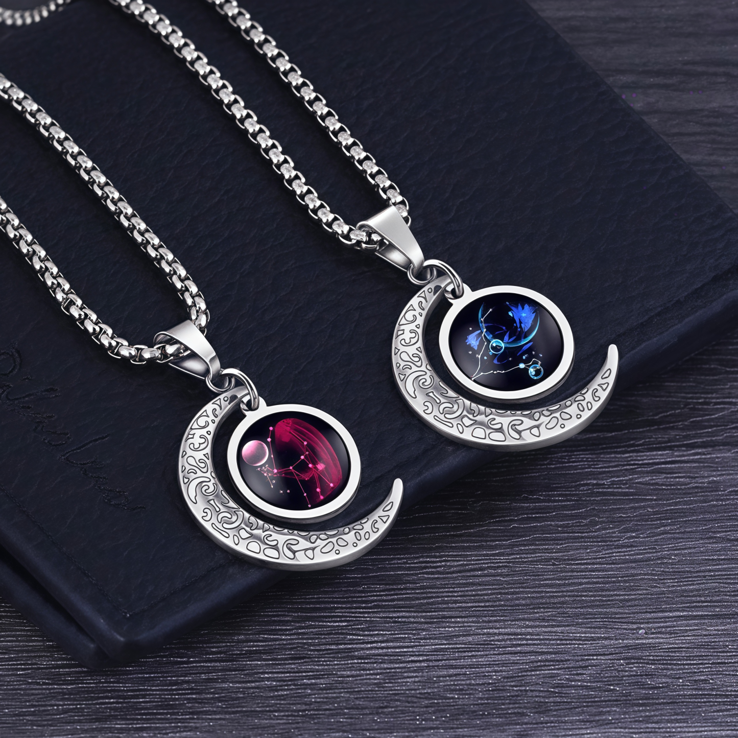 2025 Hot 12 Zodiac Lunar Guardian Moonstone Pendant Necklace- EclatDoré