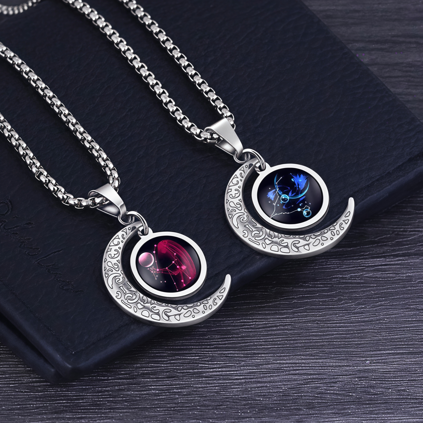 2025 Hot 12 Zodiac Lunar Guardian Moonstone Pendant Necklace- EclatDoré