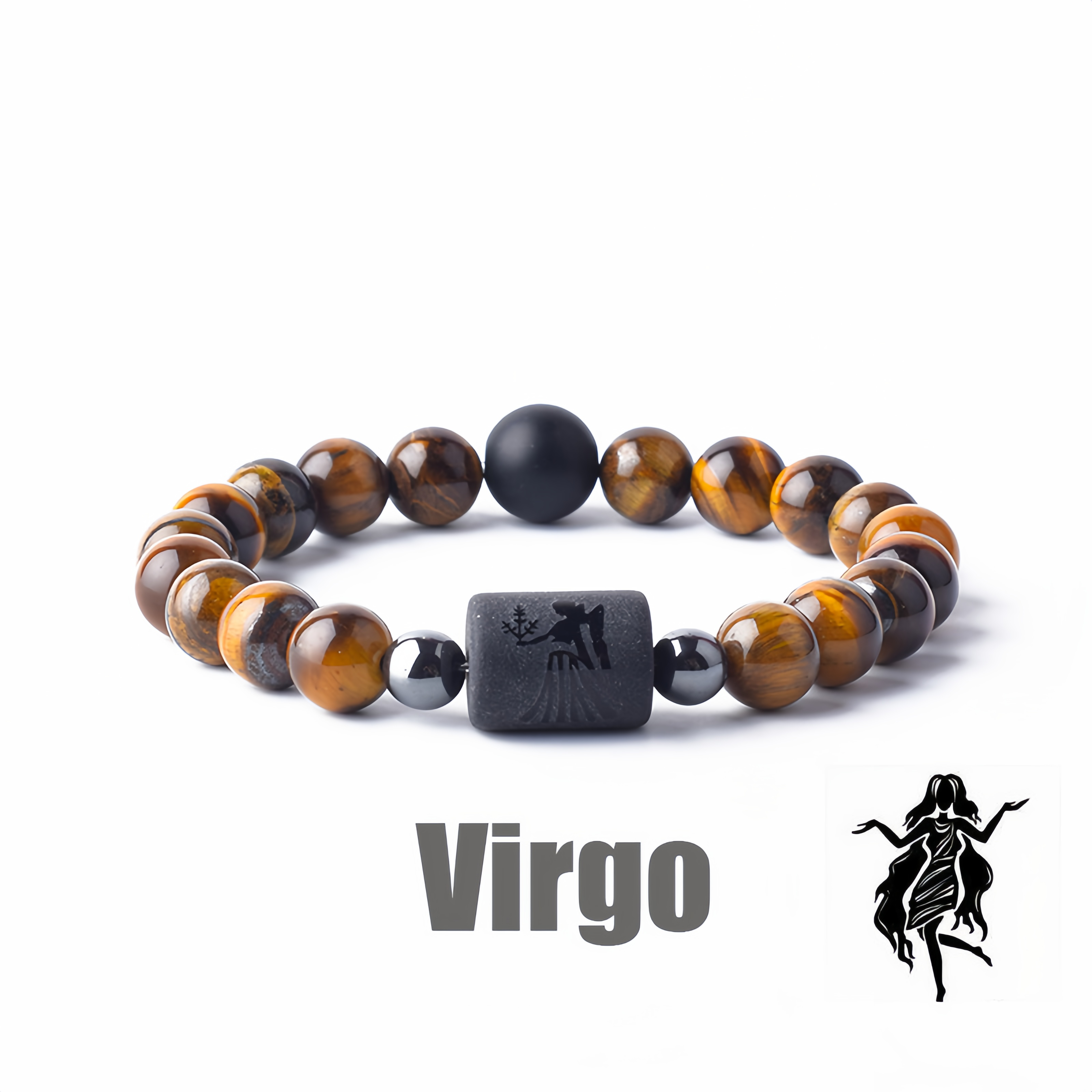 12 Zodiac Signs Obsidian Dynamic Protector Bracelet – Eternal Guardian Promise for Three Lives, Mystical and Elegantly Designed- EclatDoré