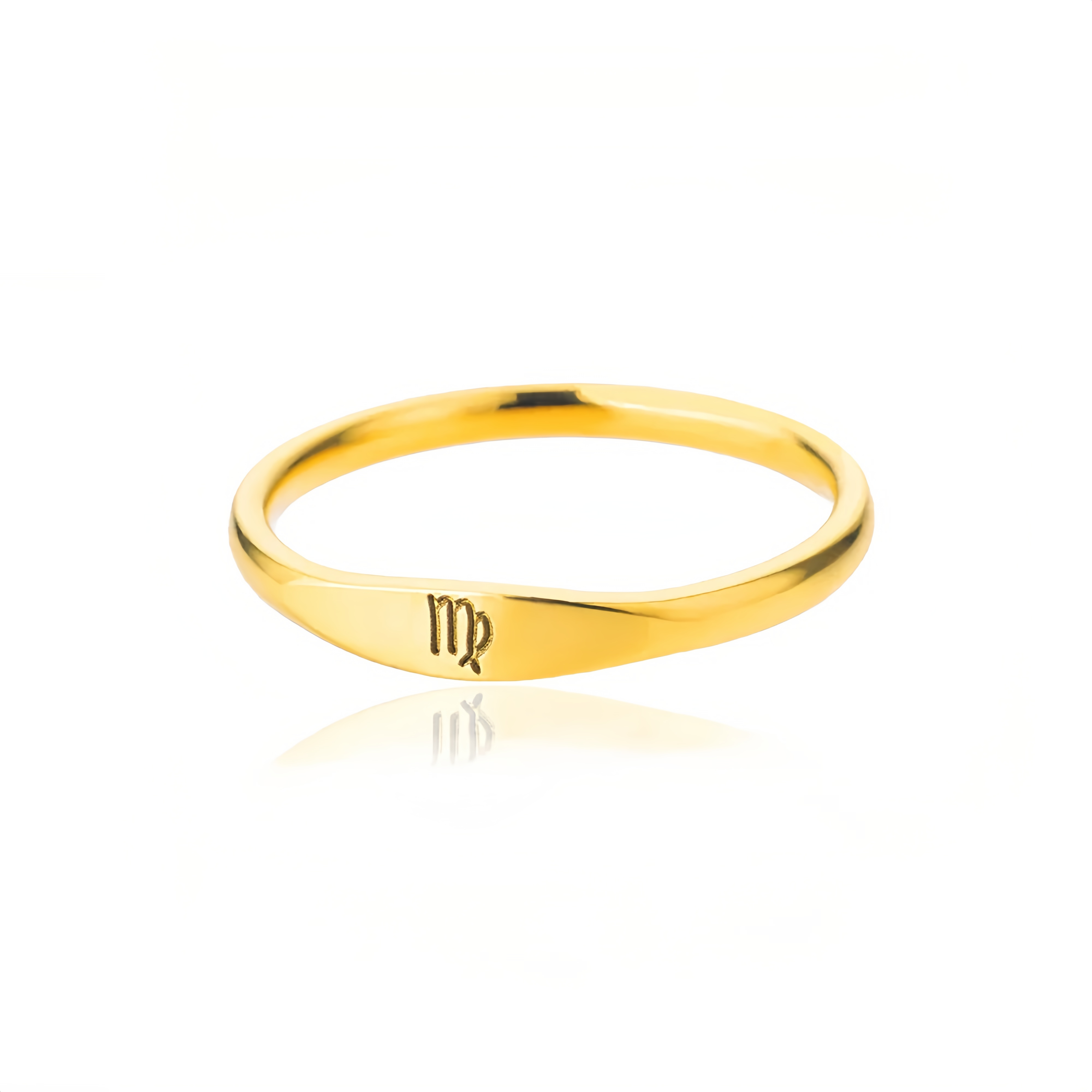 14K Gold Plated Stainless Steel Zodiac Ring - Perfect Golden Astrology Jewelry Gift for Star Lovers- EclatDoré
