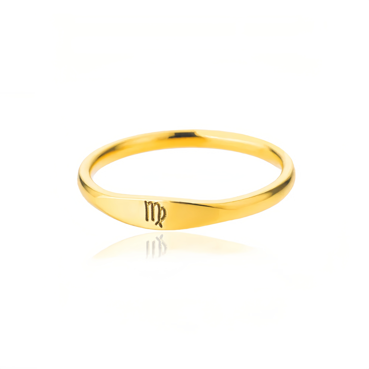 14K Gold Plated Stainless Steel Zodiac Ring - Perfect Golden Astrology Jewelry Gift for Star Lovers- EclatDoré