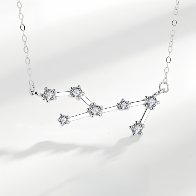 925 Sterling Silver Zodiac Astrological Blessing Pendant Necklace- EclatDoré
