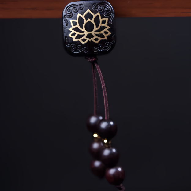 108 Mala Beads Tibetan Small Leaf Red Sandalwood Lotus Balance Bracelet- EclatDoré