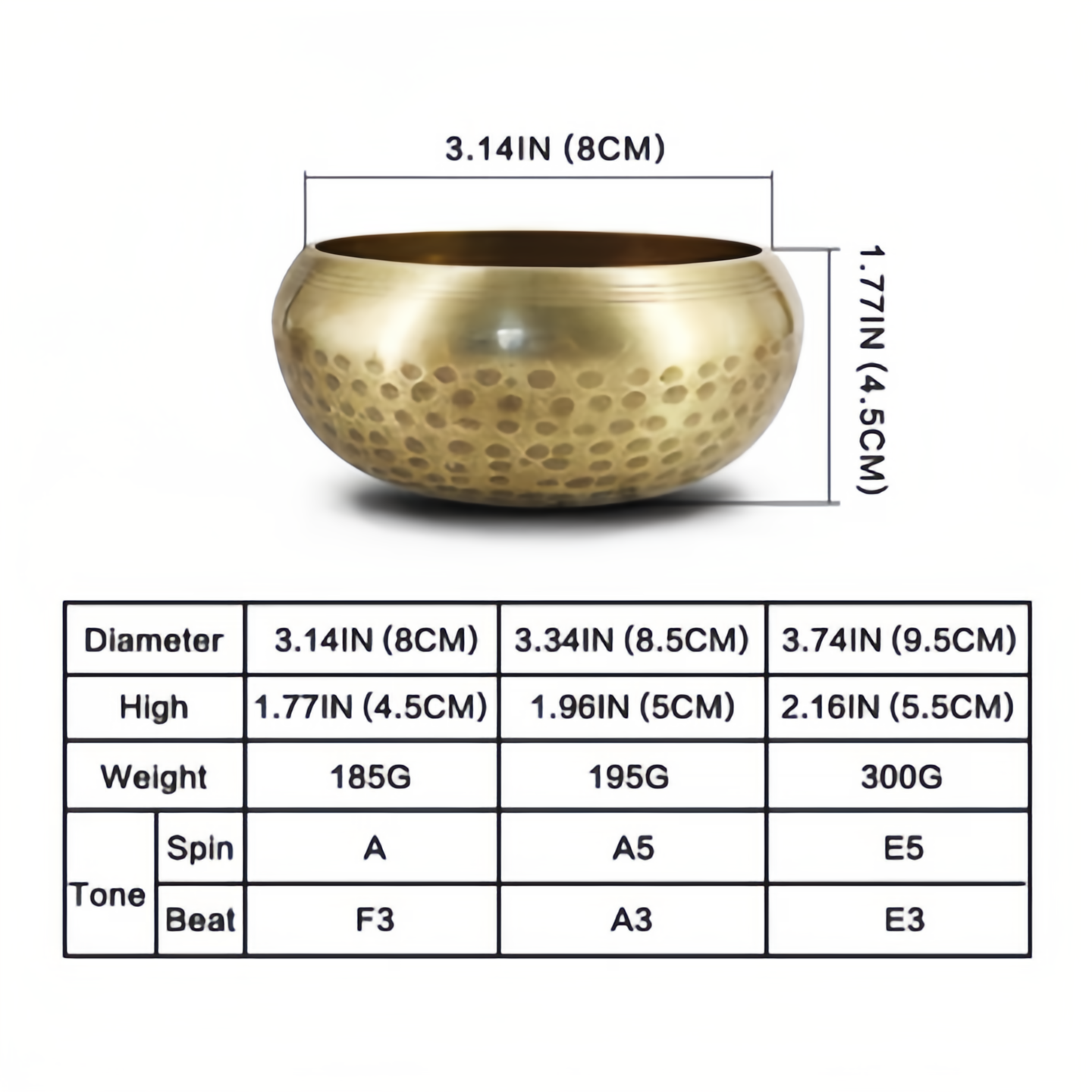 Handmade Authentic Tibetan Singing Bowl Set for Energy Healing & Mindfulness Meditation- EclatDoré