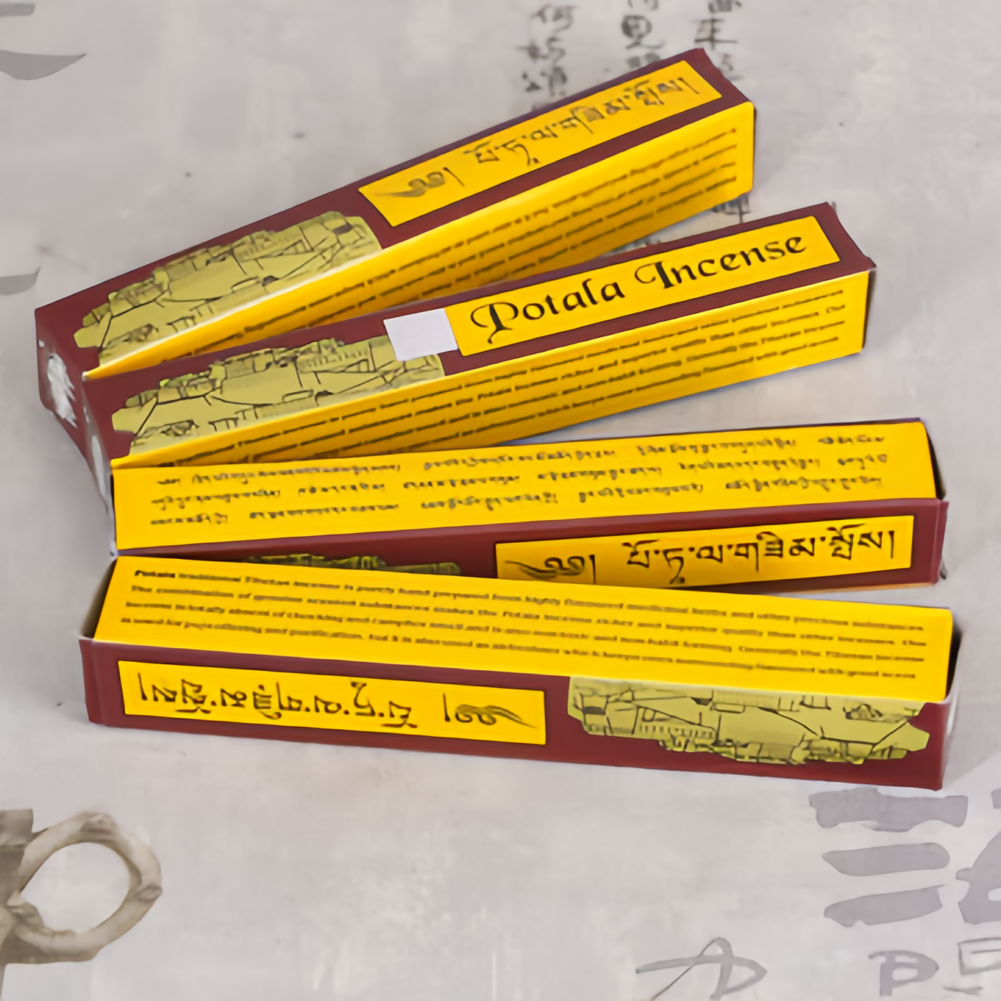 Natural Tibetan Budala Temple Incense Sticks - Handmade Agarwood & Sandalwood Calming Aroma for Meditation & Buddhist Rituals- EclatDoré