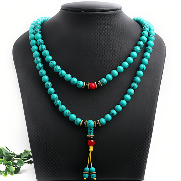 Tibetan Turquoise Healing Mala Bracelet