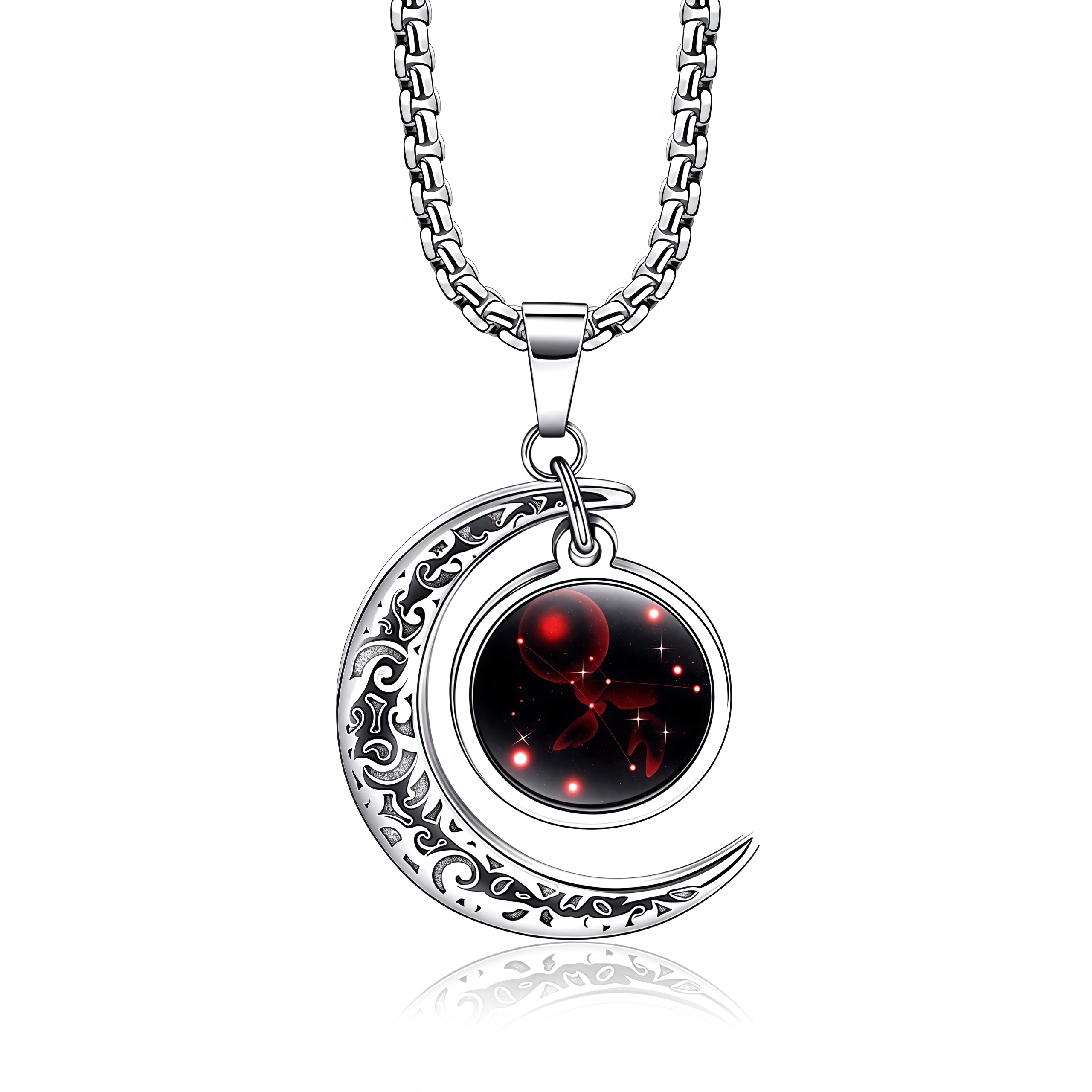2025 Hot 12 Zodiac Lunar Guardian Moonstone Pendant Necklace- EclatDoré