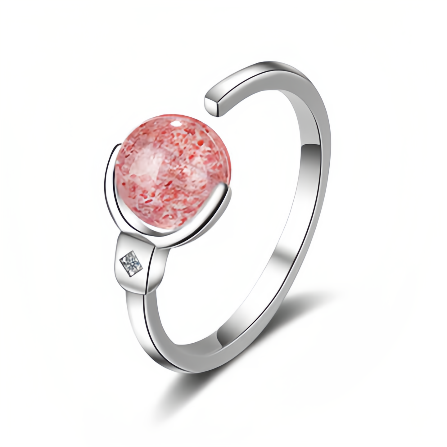 Pink Crystal Soothing Rotation Ring- EclatDoré