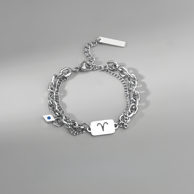 Titanium Steel 12 Zodiac Signs Peaceful Guardian Elegant Bracelet- EclatDoré