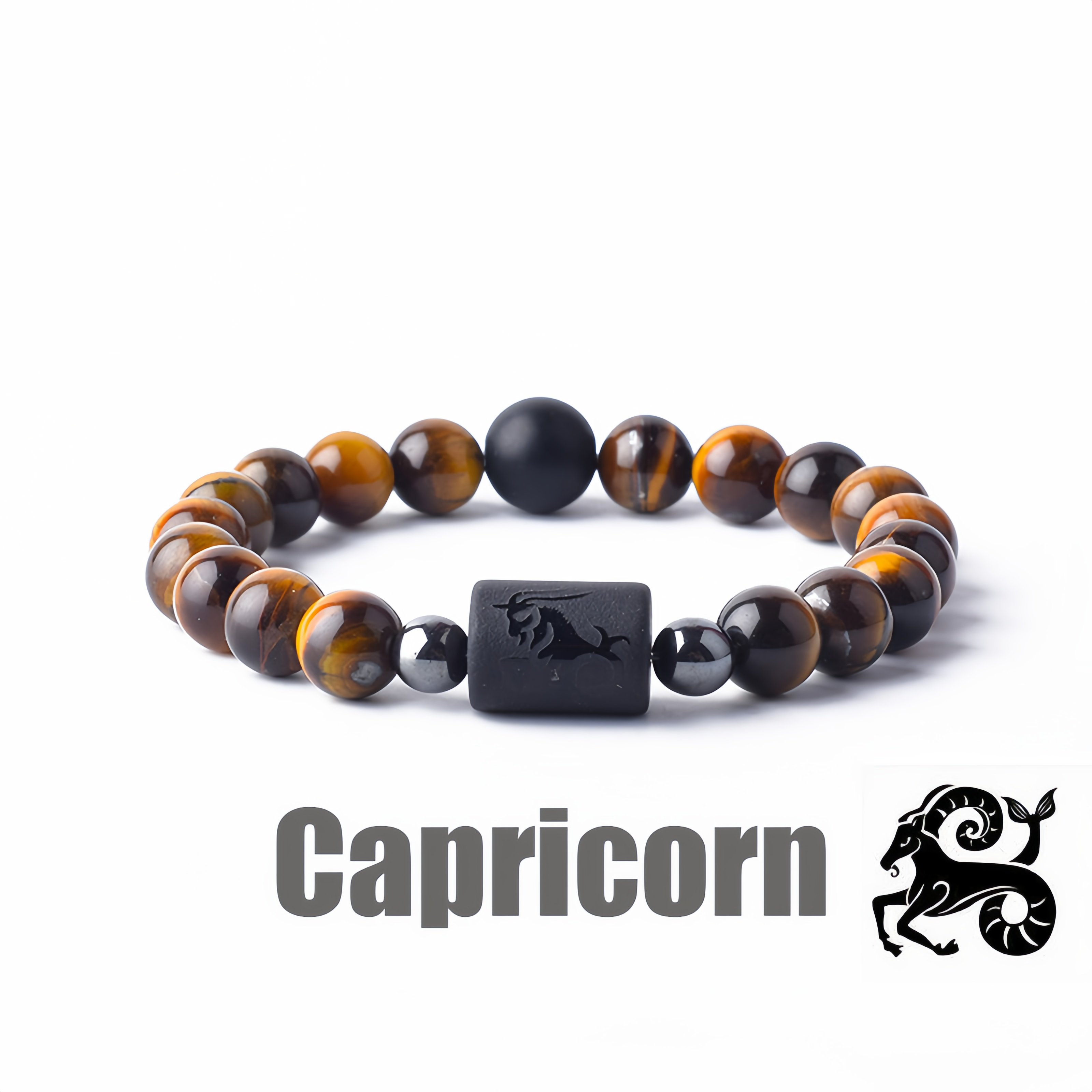 12 Zodiac Signs Obsidian Dynamic Protector Bracelet – Eternal Guardian Promise for Three Lives, Mystical and Elegantly Designed- EclatDoré