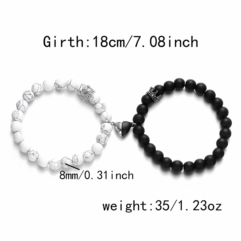Obsidian Couple Luminous Bracelet| Love and Meditation Healing Jewelry- EclatDoré