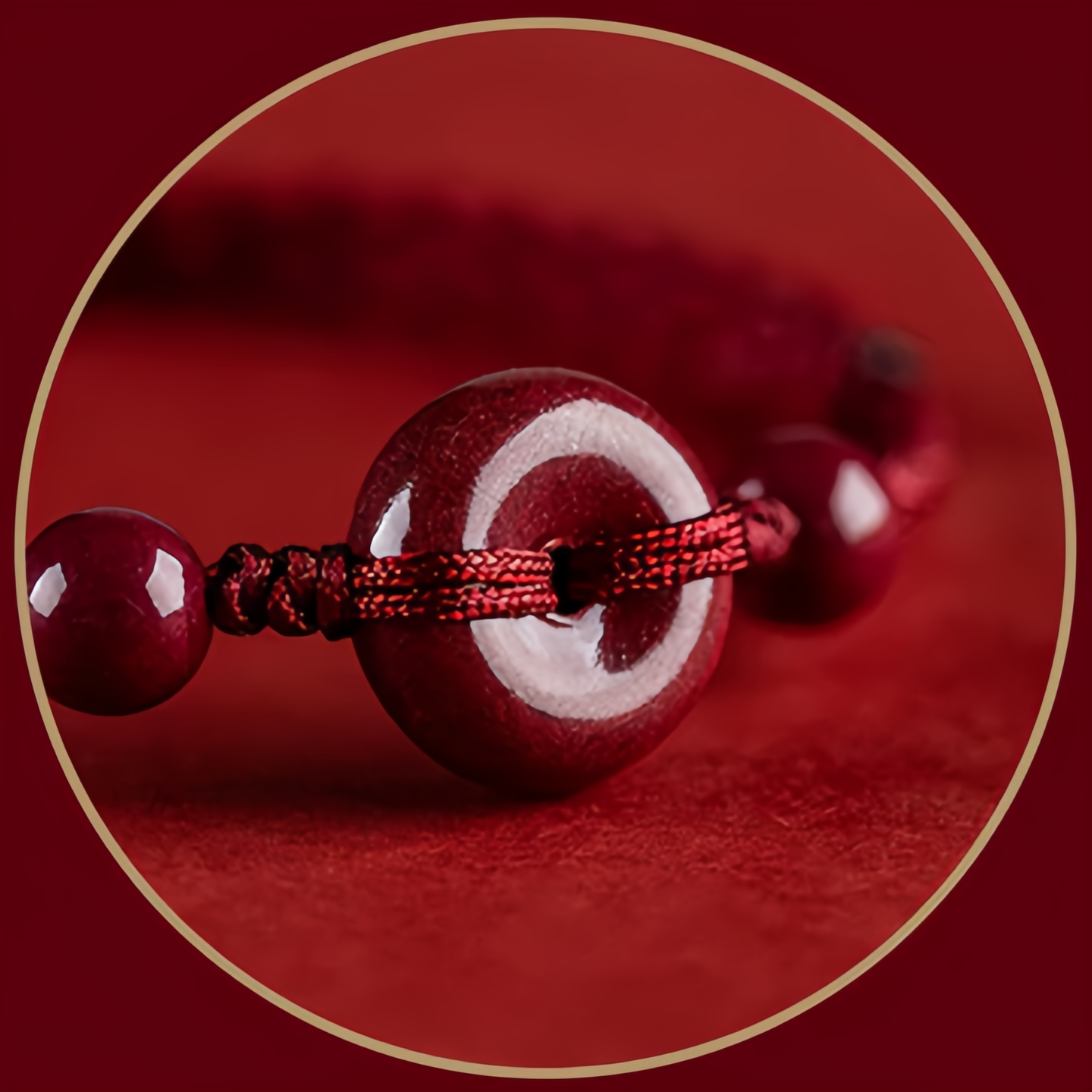 925 Sterling Silver Lucky Golden Bead Braided String Bracelet Anklet- EclatDoré