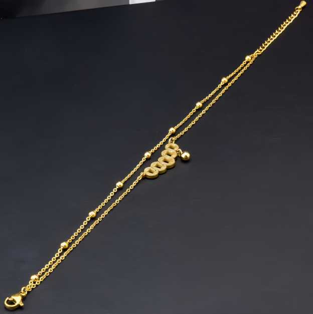Double Layer Vintage Copper Coin Anklet for Women - Adjustable Lucky Wealth Anklet Chain- EclatDoré