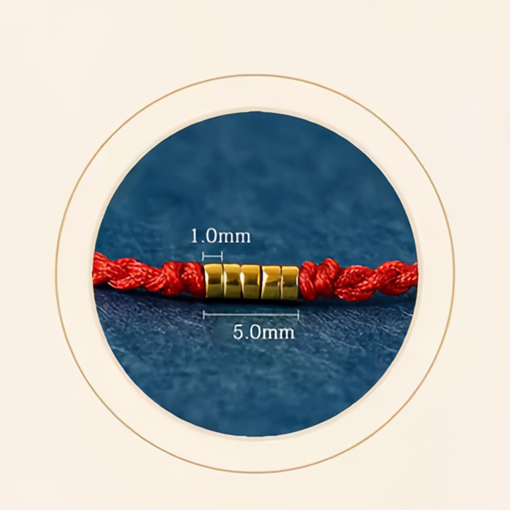 S925 Sterling Silver Lucky Gold Beads Braided Anklet Bracelet for Women - Adjustable Handmade Charm Jewelry- EclatDoré