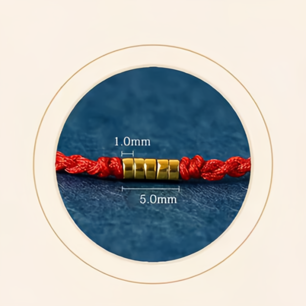 S925 Sterling Silver Lucky Gold Beads Braided Anklet Bracelet for Women - Adjustable Handmade Charm Jewelry- EclatDoré