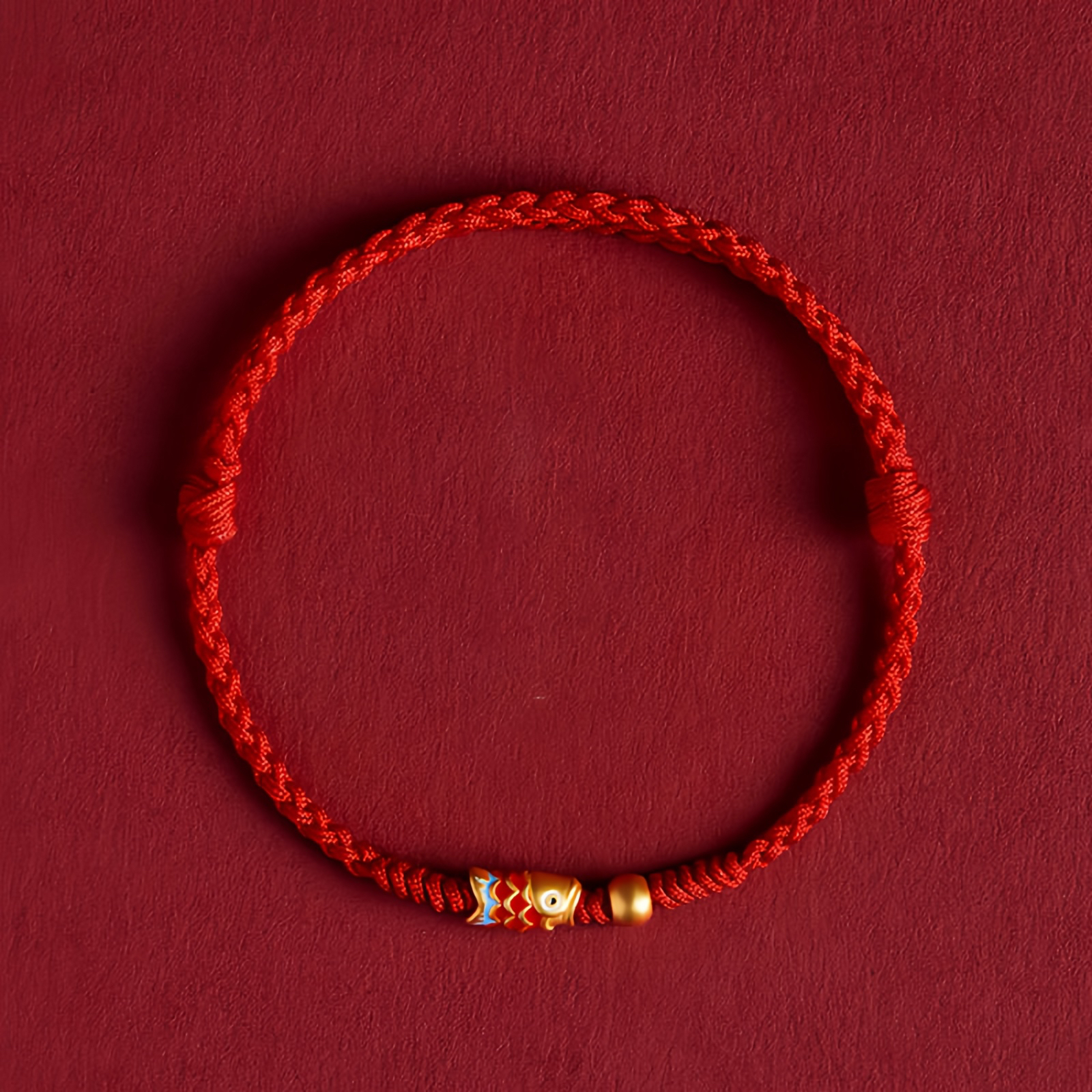 925 Sterling Silver Handmade Koi Fish Wealth and Success Braided Rope Bracelet