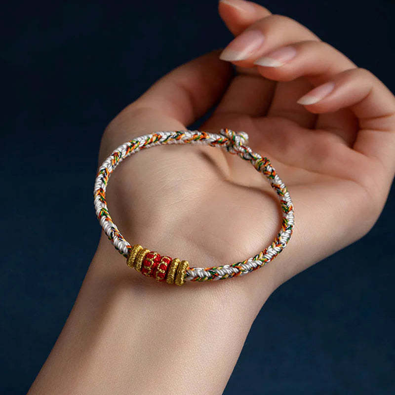 Handmade Chinese Zodiac Natal Buddha Luck Strength Braided String Bracelet -  2025's Top Trend- EclatDoré