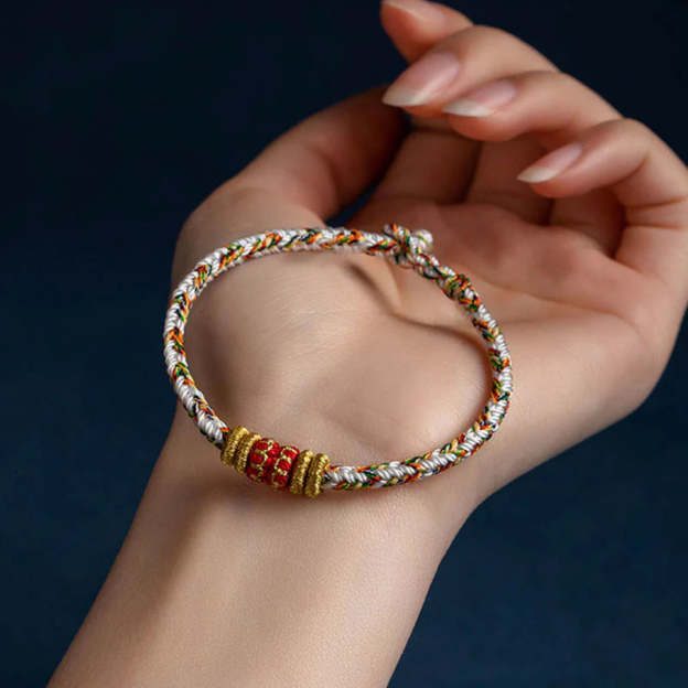 Handmade Chinese Zodiac Natal Buddha Luck Strength Braided String Bracelet -  2025's Top Trend- EclatDoré
