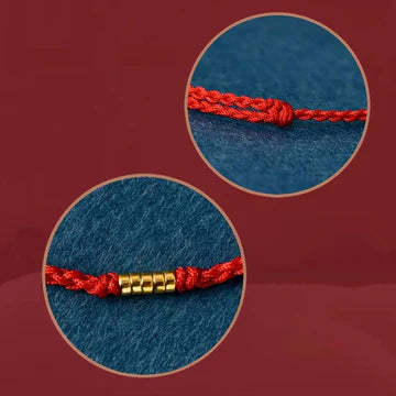 S925 Sterling Silver Lucky Gold Beads Braided Anklet Bracelet for Women - Adjustable Handmade Charm Jewelry- EclatDoré