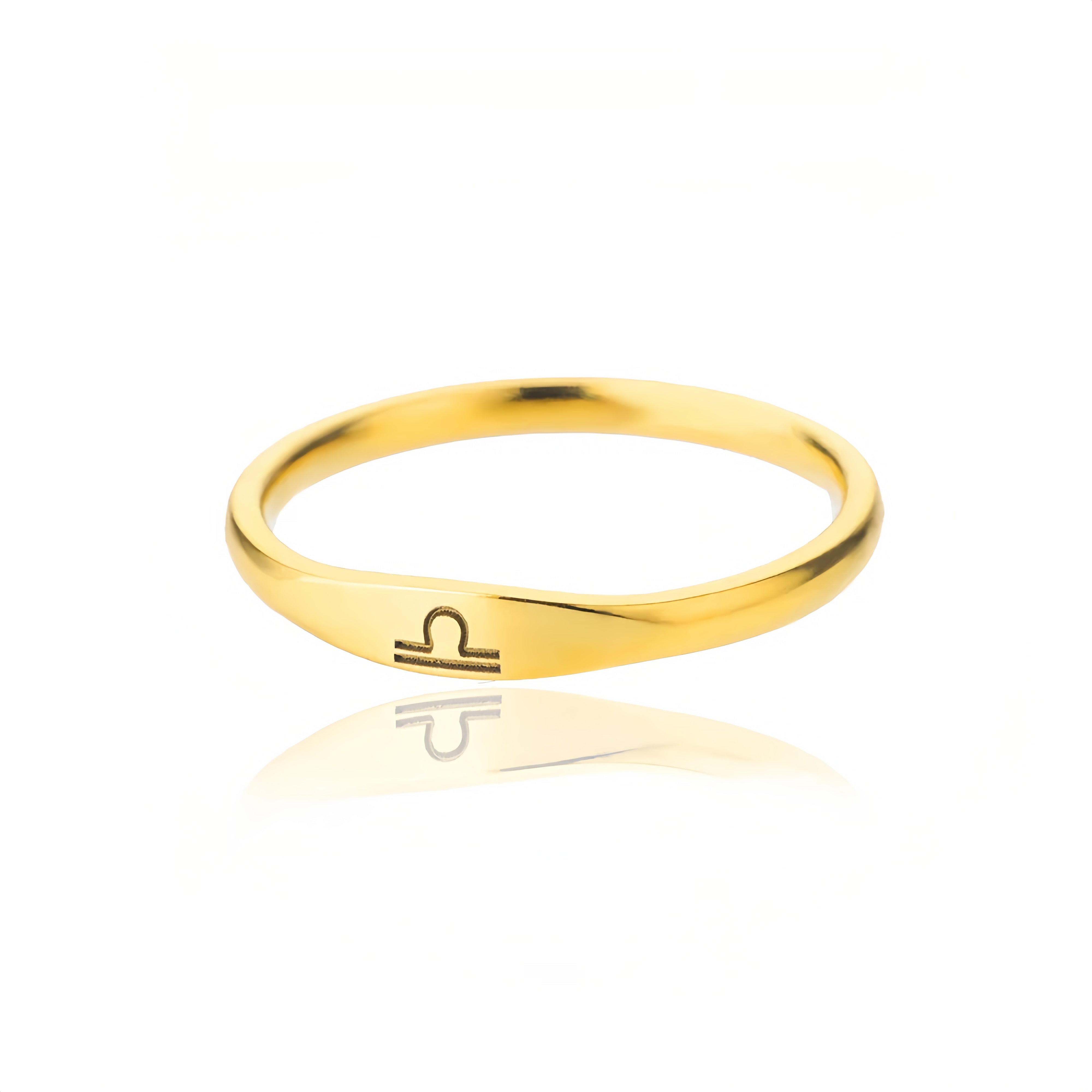 14K Gold Plated Stainless Steel Zodiac Ring - Perfect Golden Astrology Jewelry Gift for Star Lovers- EclatDoré