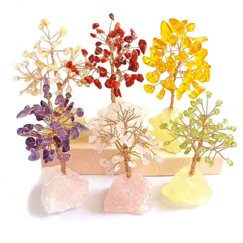 Rainbow Natural Crystal Tree of Life Fortune Decoration- EclatDoré