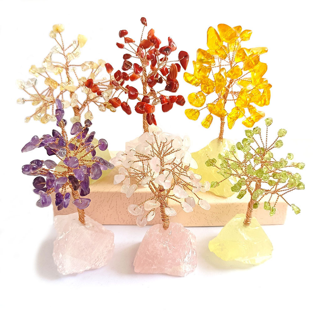 Rainbow Natural Crystal Tree of Life Fortune Decoration- EclatDoré