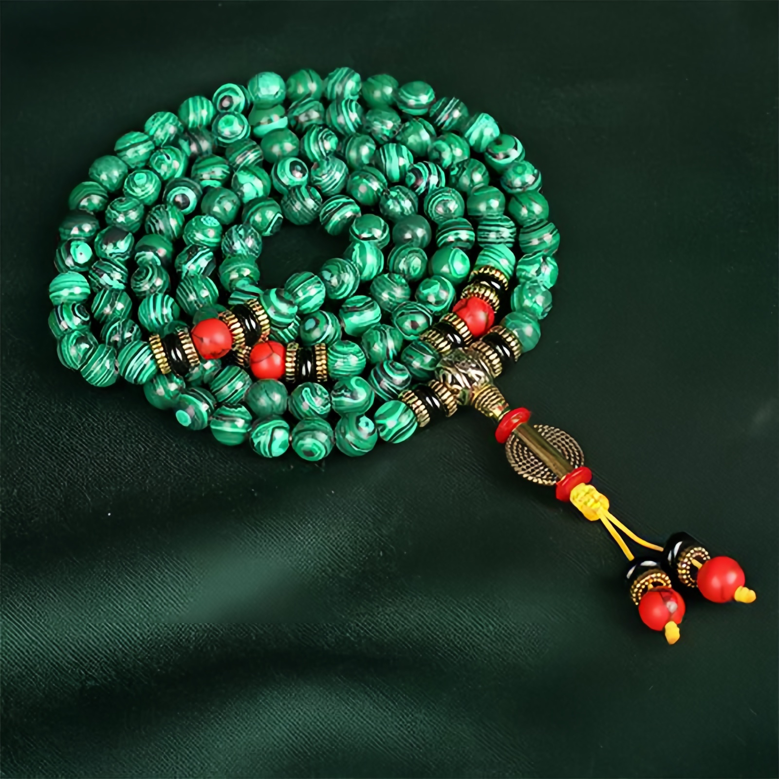 Tibetan Mala Red Turquoise Lucky Necklace Bracelet