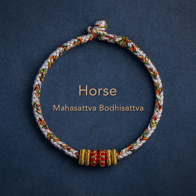 Handmade Chinese Zodiac Natal Buddha Luck Strength Braided String Bracelet -  2025's Top Trend- EclatDoré