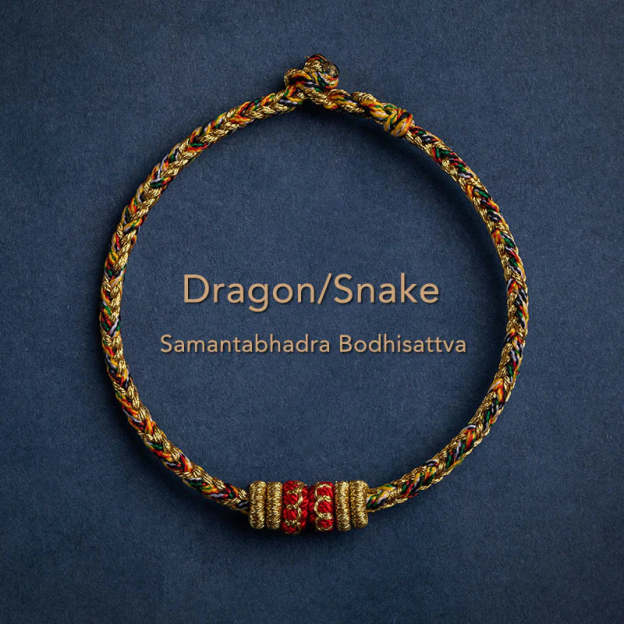 Handmade Chinese Zodiac Natal Buddha Luck Strength Braided String Bracelet -  2025's Top Trend- EclatDoré